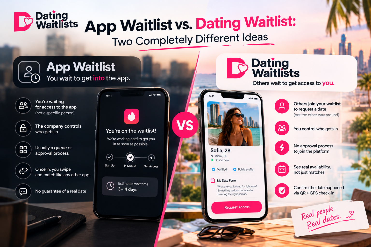 Cover image for blog post: The League vs. Dating Waitlist: What's the Difference?